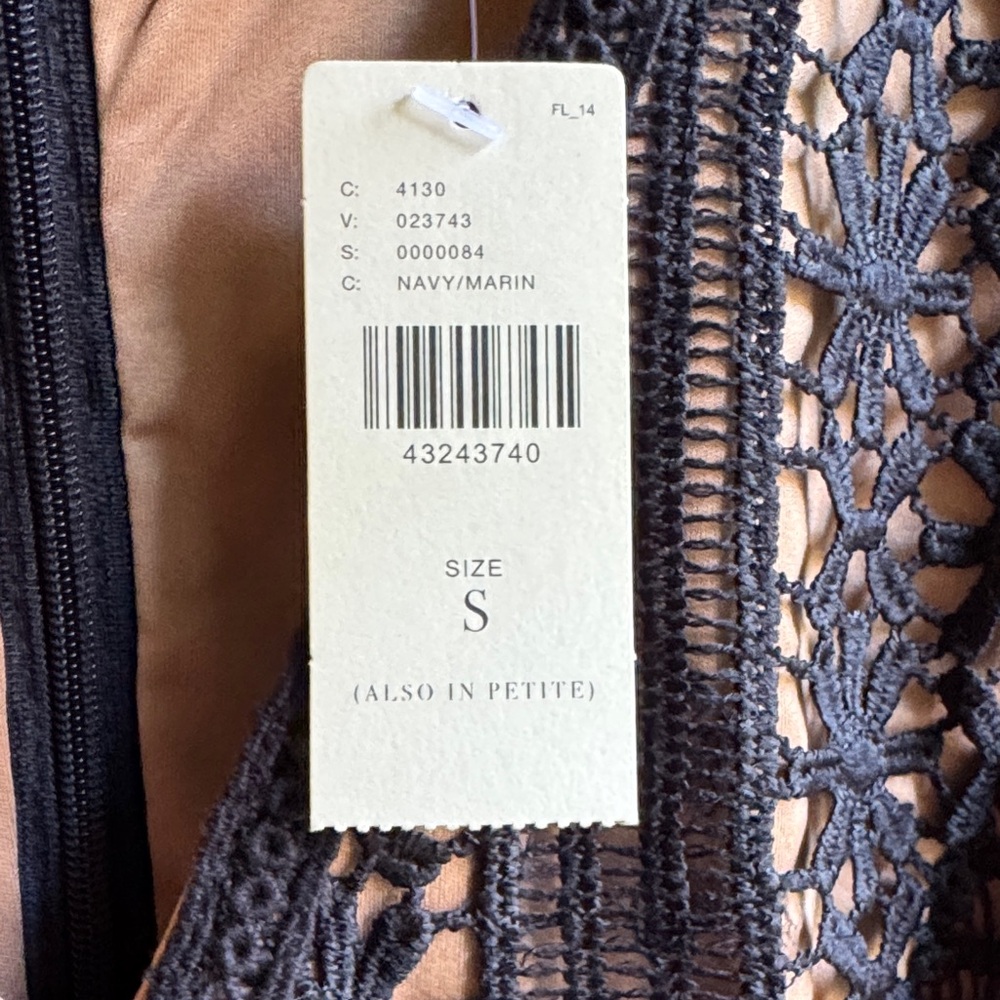 Elegant Navy Lace Dress/ Anthropologie - Picture 2 of 3